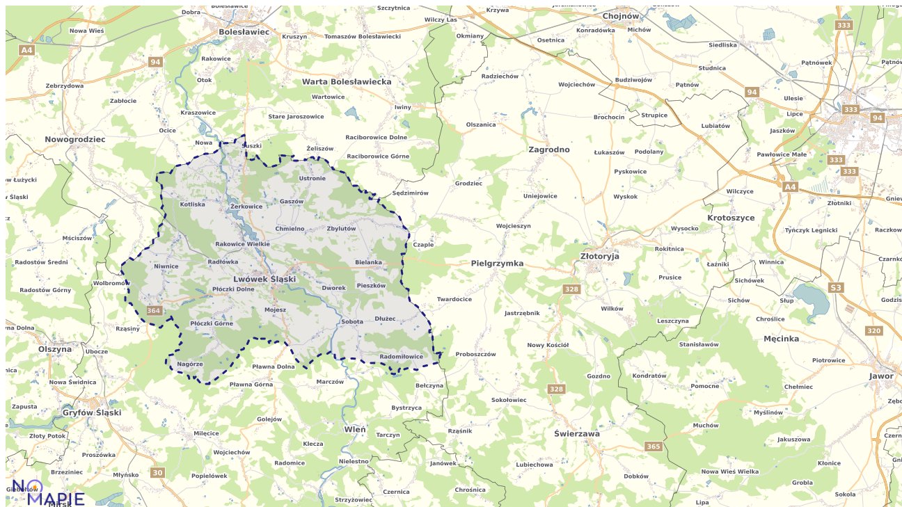 Mapa Lwówka Śląskiego